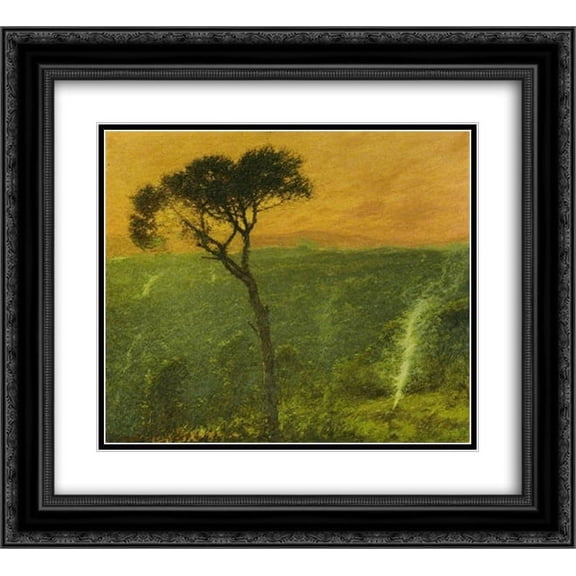 Henry Herbert La Thangue 2x Matted 22x20 Black Ornate Framed Art Print 'A Ligurian Valley, Italy'