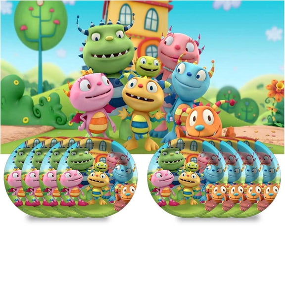 Henry Hugglemonster Birthday Supplies Plates Decorations Decor Backdrop Banner Cake Topper Fans
