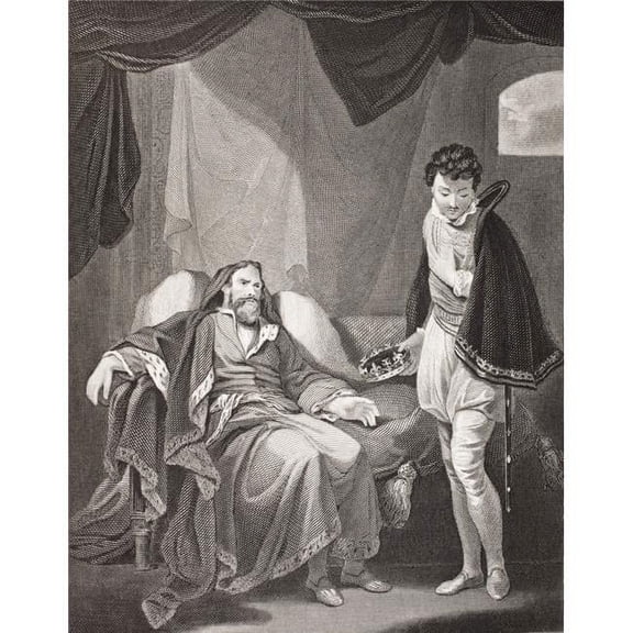 Henry IV Reproving Prince Henry Illustration From Henry IV by William Poster Print, Large - 26 x 32