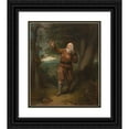 thumbnail image 1 of Henry Inman 12x14 Black Ornate Wood Framed Double Matted Museum Art Print Titled: Mr. Hackett, in the Character of Rip Van Winkle (C. 1832), 1 of 5
