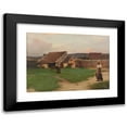 thumbnail image 1 of Henry Lerolle 24x18 Black Modern Framed Museum Art Print Titled - A Farm (1881), 1 of 5
