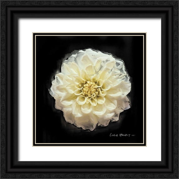 Henry, Lola 26x26 Black Ornate Wood Framed with Double Matting Museum Art Print Titled - Vibrant Flower V