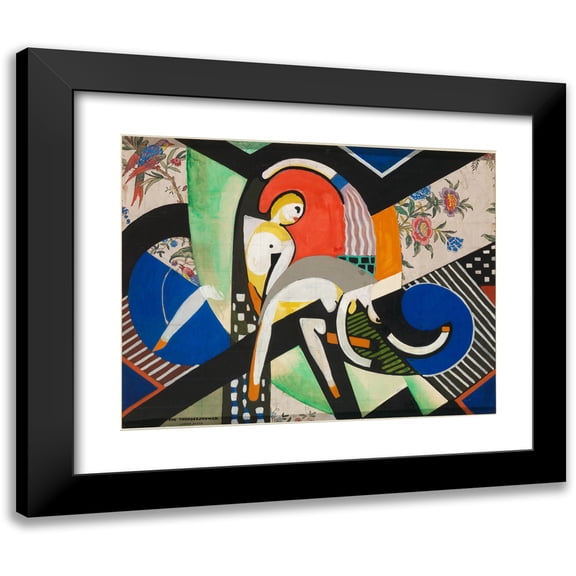 Henry Lyman Saÿen 14x12 Black Modern Framed Museum Art Print Titled - The Thundershower (Study for Painting) (ca. 1916)