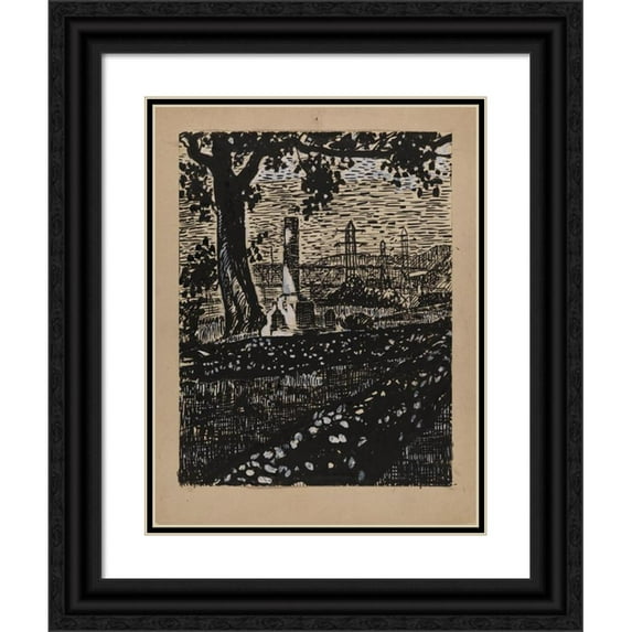 Henry Lyman Saÿen 15x18 Black Ornate Wood Framed Double Matted Museum Art Print Titled - Untitled II