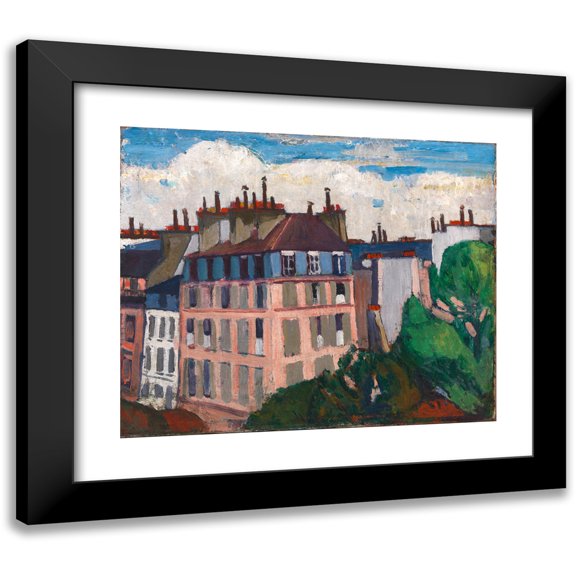 Henry Lyman Saÿen 17x15 Black Modern Framed Museum Art Print Titled - Rooftops, Paris (1909-1912)