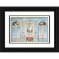 thumbnail image 1 of Henry Lyman Saÿen 18x13 Black Ornate Wood Framed Double Matted Museum Art Print Titled - Untitled (Figure and Buildings), 1 of 5