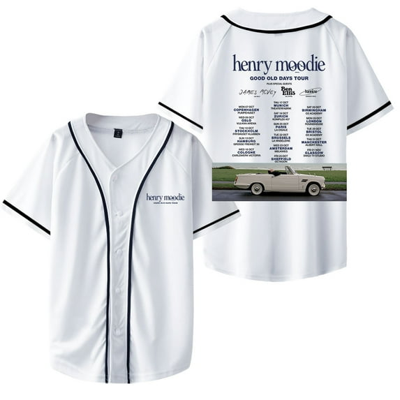 Henry Moodie Good Old Days Tour T-shirt Jersey Unisex Casual Short Sleeve Shirt Baseball Jersey