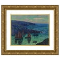 thumbnail image 1 of Henry Moret 24x20 Gold Ornate Framed and Double Matted Museum Art Print Titled - In the Evening in Douelan (1902), 1 of 4