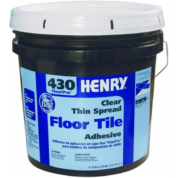 Henry No.430 Floor Tile Adhesive Beige Tub 4 Gl