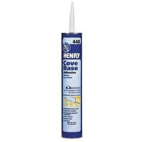 Henry No.440 Cove Base Adhesive Concrete, Brick, Drywall Wood, Brick, Plastic 30 Oz