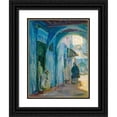 thumbnail image 1 of Henry Ossawa Tanner 12x14 Black Ornate Wood Framed Double Matted Museum Art Print Titled: Street in Tangier (ca. 1910), 1 of 5