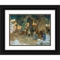 thumbnail image 1 of Henry Ossawa Tanner 24x19 Black Ornate Framed Double Matted Museum Art Print Titled: He Healed the Sick (ca. 1930), 1 of 5