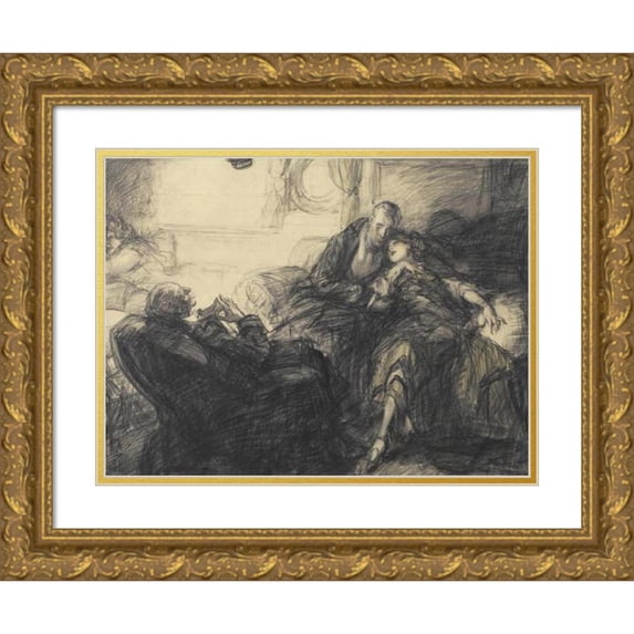 Henry Patrick Raleigh 18x14 Gold Ornate Wood Frame and Double Matted Museum Art Print Titled - Our Lives Are Going Out in Glory, and Together (1923)