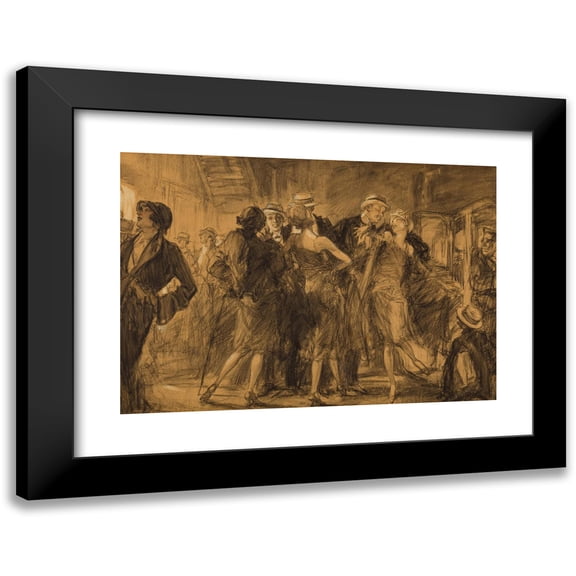 Henry Patrick Raleigh 24x18 Black Modern Framed Museum Art Print Titled - Speakeasy (1925)