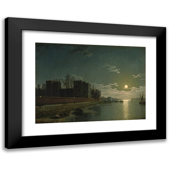 Henry Pether 14x11 Black Modern Framed Museum Art Print Titled - Lambeth Palace