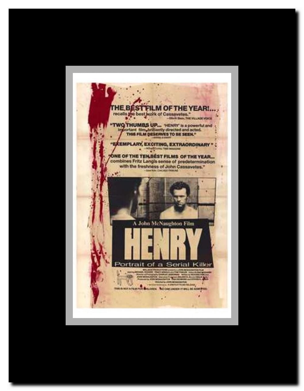 Henry: Portrait of a Serial Killer Framed Movie Poster