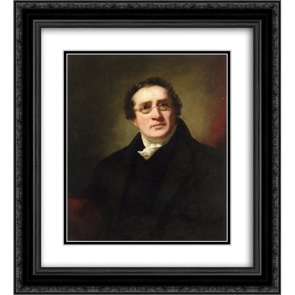 Henry Raeburn 2x Matted 20x24 Black Ornate Framed Art Print 'Portrait of Professor George Joseph Bell'