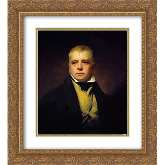 Henry Raeburn 2x Matted 20x24 Gold Ornate Framed Art Print 'Portrait of Sir Walter Scott'