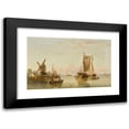 thumbnail image 1 of Henry Redmore 18x13 Black Modern Framed Museum Art Print Titled - Estuary Scene with Coastal Vessels (1864), 1 of 5
