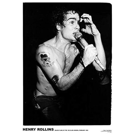 Henry Rollins (Black Flag) 100 Club London 10th February Laminated Music Poster - 24" x 33.5"