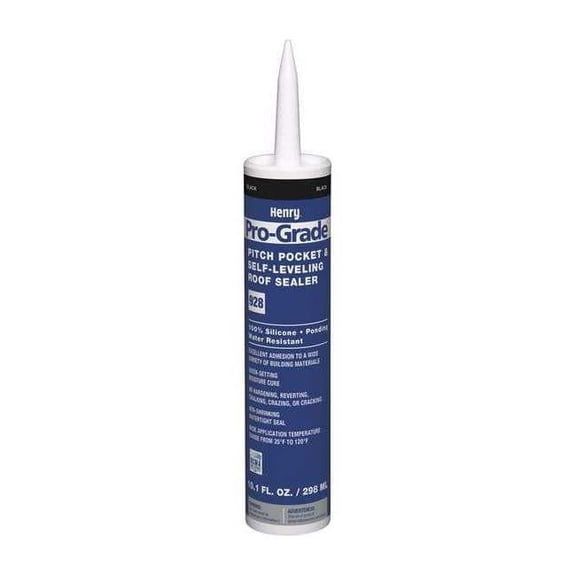 Henry Roofing Sealant, 10.1 oz, Cartridge, Black PG928004