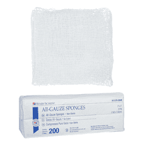 Henry Schein 100% Cotton Woven All-Gauze Sponge 3x3" 12 Ply Non-Sterile Square for Wound Dressing Gauze Sponge-Pads for Wound Care & Home First Aid Kits, 200 / Pack