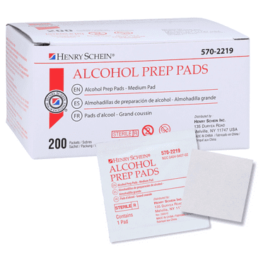 Henry Schein 2-Ply, Sterile Skin Prep Pads, 200 Count - 1 Pack