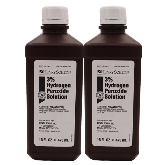 Henry Schein 3% Hydrogen Peroxide Solution, 16 fl oz, 2 Count