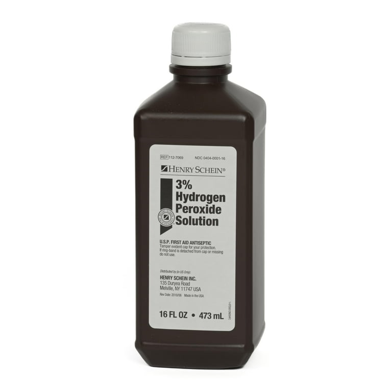 Henry Schein Hydrogen Peroxide Solution 3%, Antiseptic for Wounds