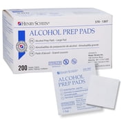 Henry Schein 2-Ply Alcohol Prep Pads, Sterile 70% Isopropyl Alcohol Wipes, Large, 200 Count