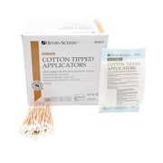Henry Schein Cotton Swabs, Non-Sterile Cotton Tipped Applicators with Wood Handle, 3 , 1000 Count