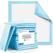 Henry Schein Disposable Underpads 23 x 24 100-Count Incontinence Pads, Bed Covers, Puppy Training | Thick, Leak Protection for Kids, Adults, Elderly | Liquid, Urine, Accidents
