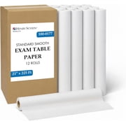 Henry Schein Disposable Medical Exam Table Paper Rolls, Latex-Free, White, 21 x 225, 12-Pack