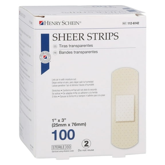Henry Schein Flexible Adhesive Bandage, 1X3", 100 Count
