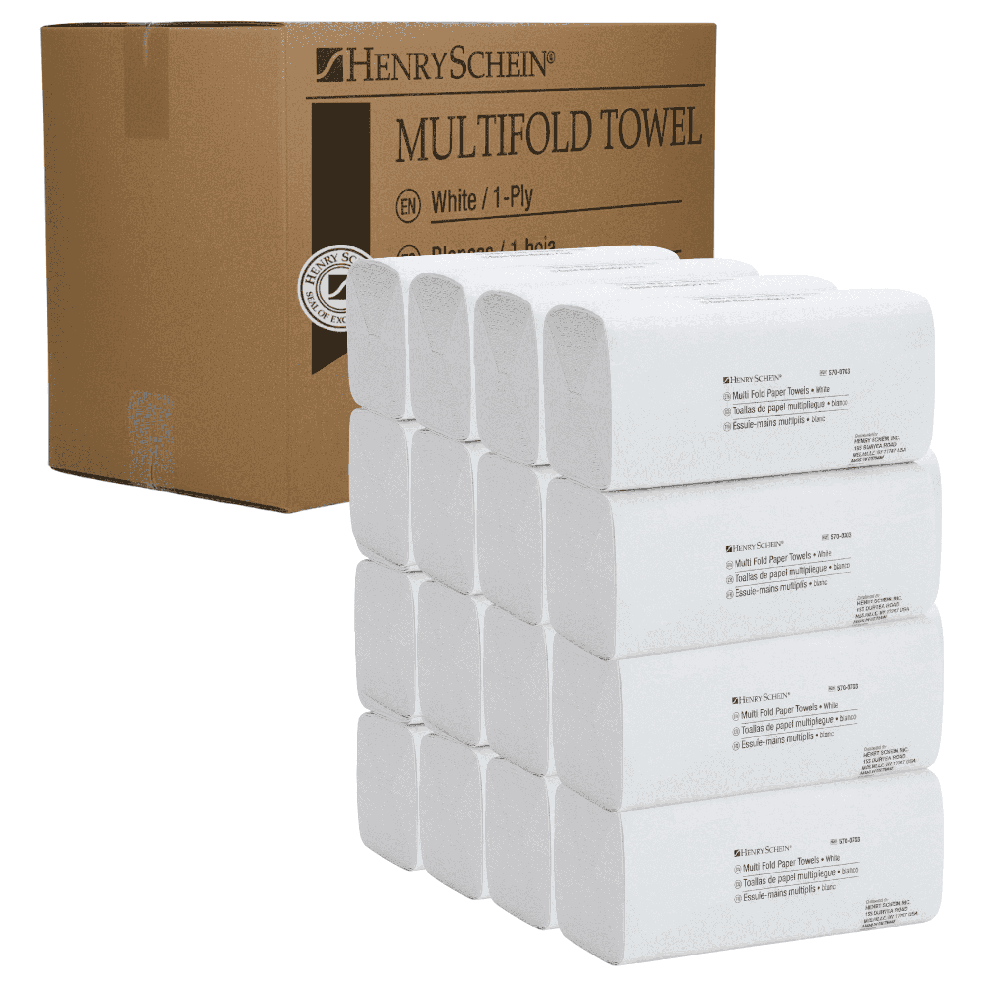 Henry Schein Multifold Paper Towels, 4000 Pcs, 16 Pack