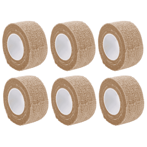 Henry Schein Premium Self-Adherent Bandage Wrap – 1" x 5 Yards, Tan – 6 Bandages – Flexible, Latex-Free, Non-Sterile Medical Wrap for Compression & Wound Support