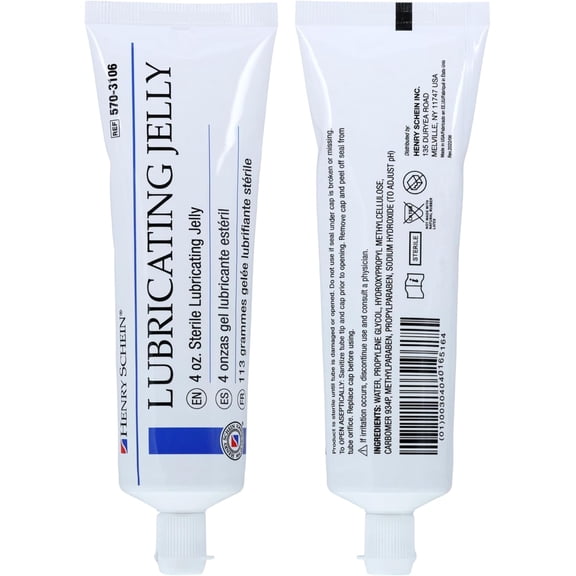 Henry Schein Unscented Water-Soluble, Non-Greasy Formula Personal Lubricant, Flip-Top Tube, 4 oz, 1 Count