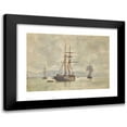 thumbnail image 1 of Henry Scott Tuke 14x11 Black Modern Framed Museum Art Print Titled - Sailing Ships at Anchor, 1 of 5