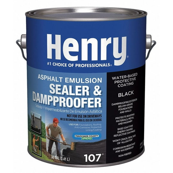 Henry Sealer and Dampproofer, 0.9 gal., Black - HE107046
