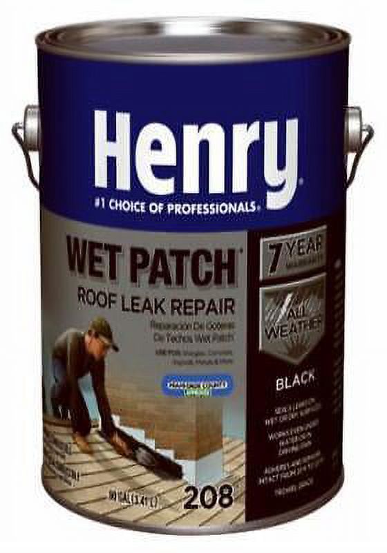 Henry Smooth Black Wet patch Plastic Roof Cement 0.9 gal. (Pack of 4