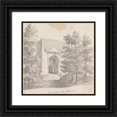 thumbnail image 1 of Henry Swinburne 15x15 Black Ornate Wood Framed Double Matted Museum Art Print Titled - Gates of the Alhambra; Trial Door (1775 to 1776), 1 of 5