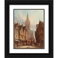 thumbnail image 1 of Henry Thomas Schafer 19x24 Black Ornate Framed Double Matted Museum Art Print Titled: Market Day in Honfleur, Normandy (1885), 1 of 5