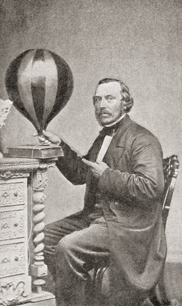 Henry Tracey Coxwell 1819 -1900 English Aeronaut From The Strand Magazine Published 1896 Canvas Art - Ken Welsh Design Pics (20 x 36)