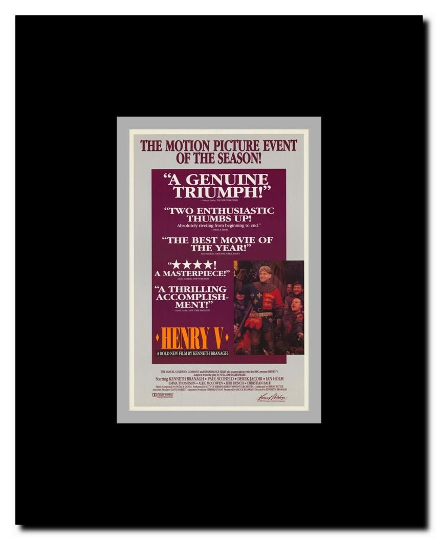 Henry V Framed Movie Poster