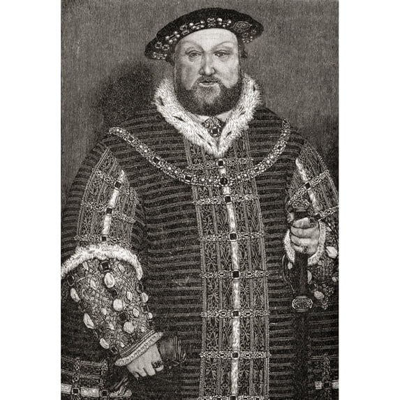 Henry Viii, 1491 To 1547. King Of England And Ireland. From A First Book Of British History Published 1925. by Hilary Jane Morgan / Design Pics (22 x 32)