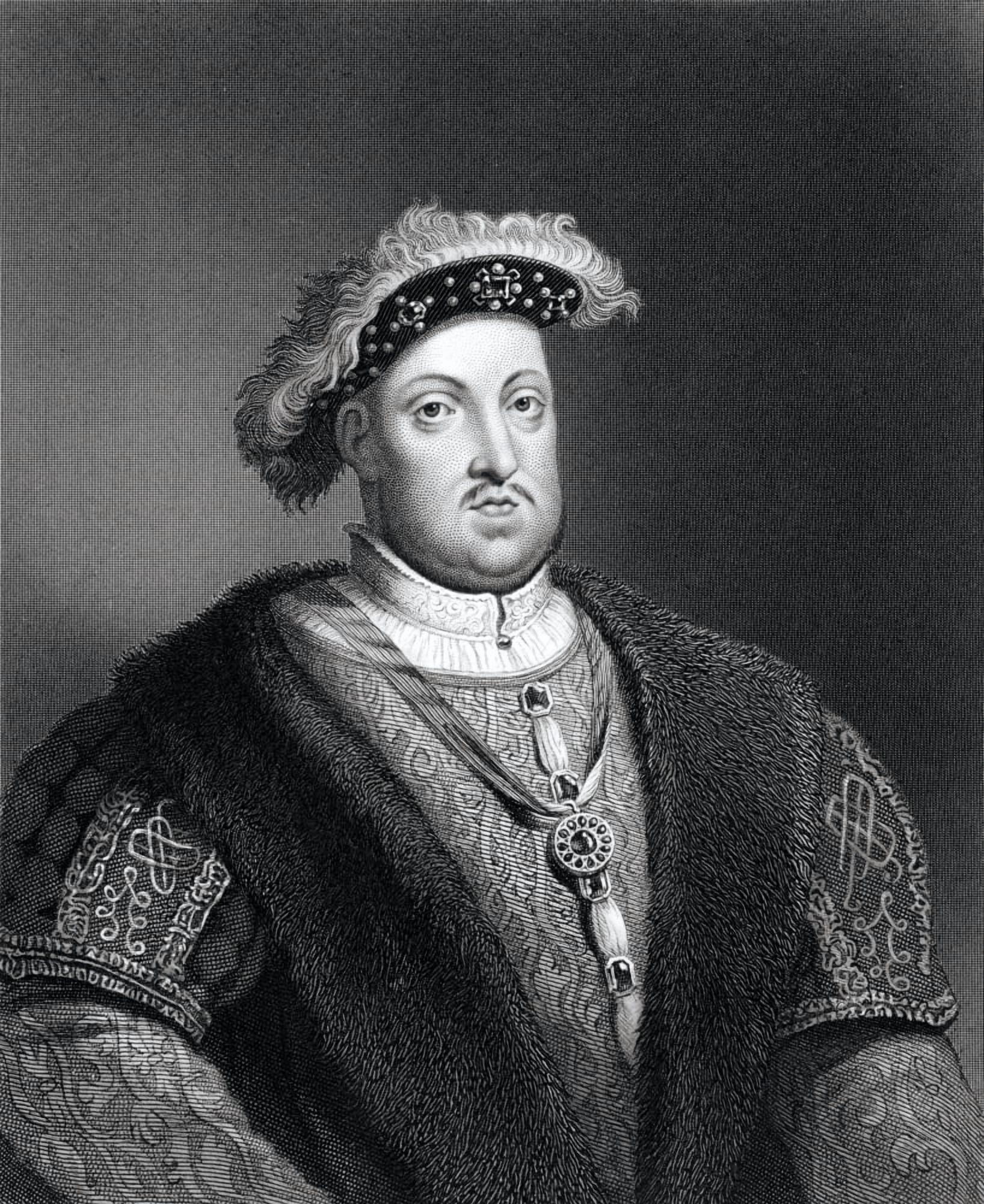 Henry Viii 1491 To 1547 King Of England Engraved By W Holl From A 19Th Century Print Canvas Art - Ken Welsh Design Pics (26 x 32)