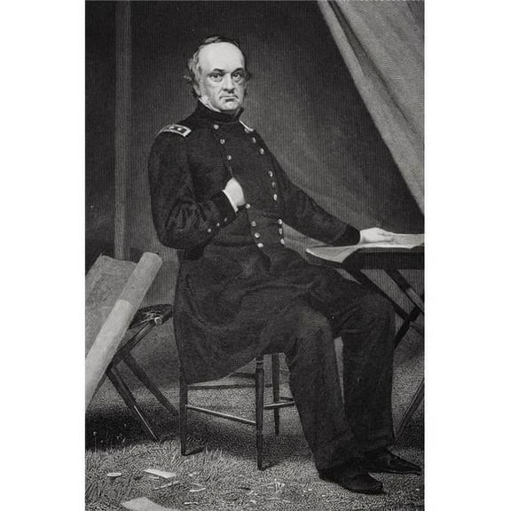 Henry Wager Halleck 1815 - 1872 Union Officer During American Civil War From Painting by Alonzo Chappel Poster Print, Large - 22 x 34