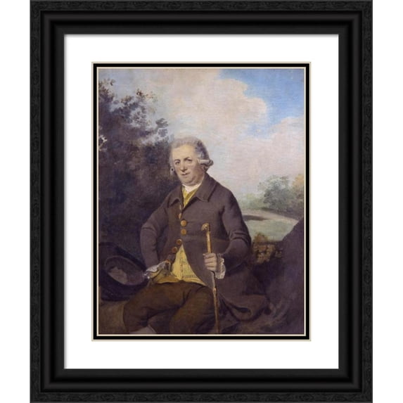 Henry Walton 15x18 Black Ornate Wood Framed Double Matted Museum Art Print Titled - Horatio Walpole, Earl of Orford