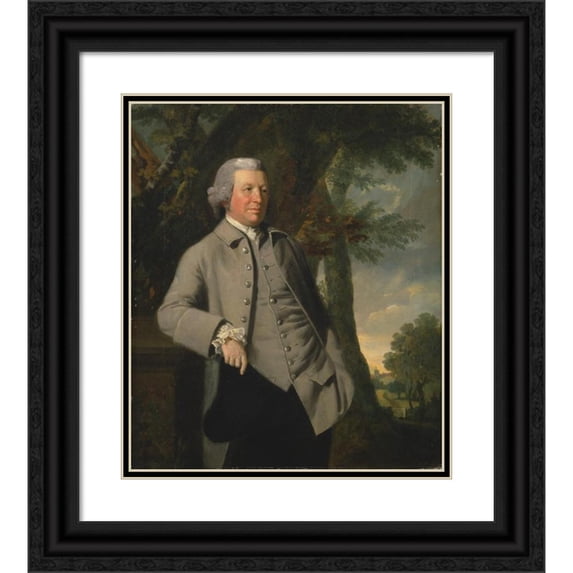 Henry Walton 20x23 Black Ornate Framed Double Matted Museum Art Print Titled: A Country Gentleman (ca. 1776)