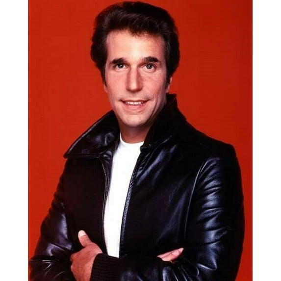 Henry Winkler cool pose in leather jacket as The Fonz Happy Days 24x36 Poster